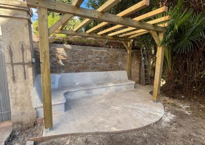 Aménagement extérieur jardin Marseille 12e – travaux en cours.